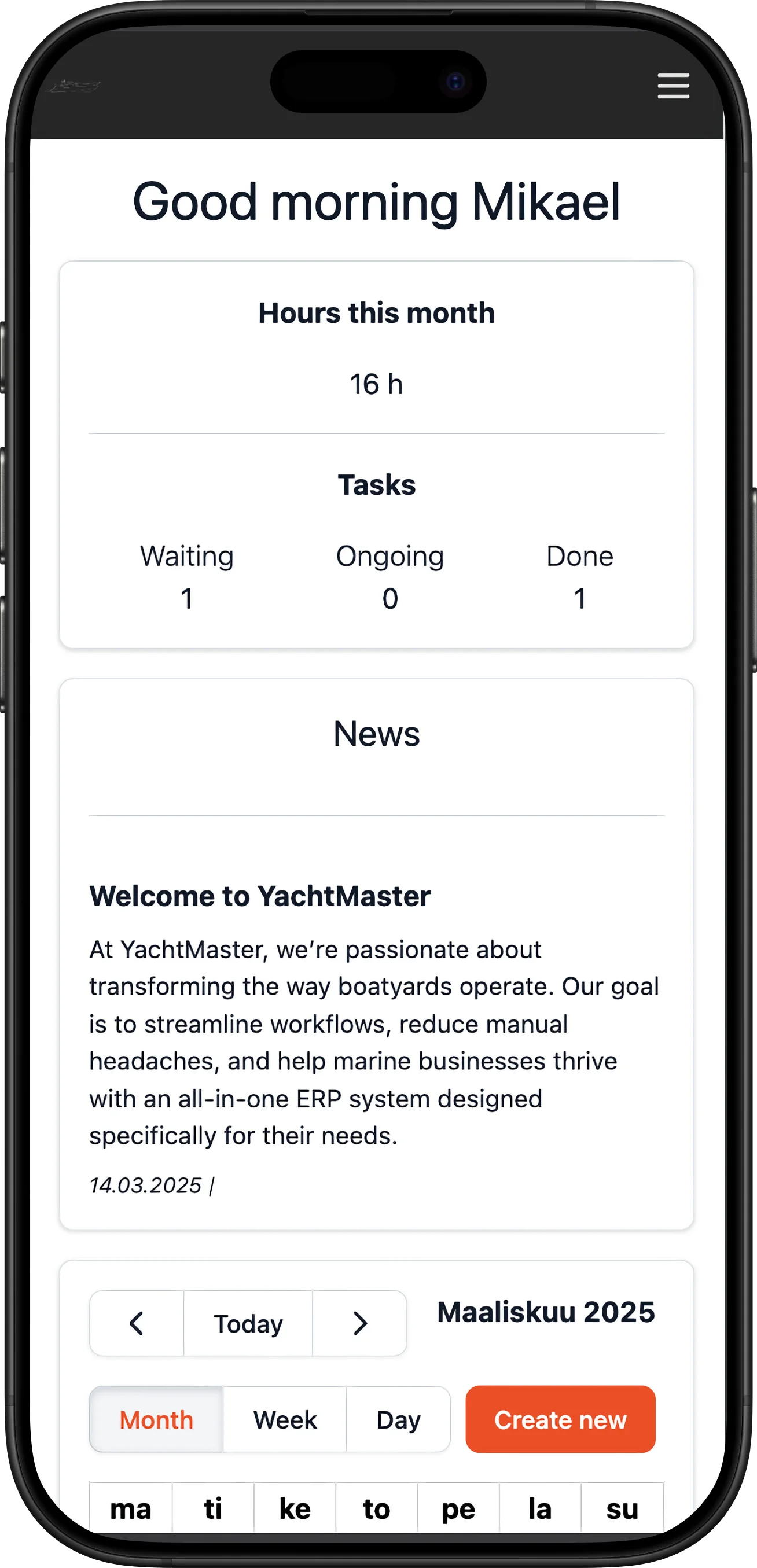 YachtMaster Mockup Mobile